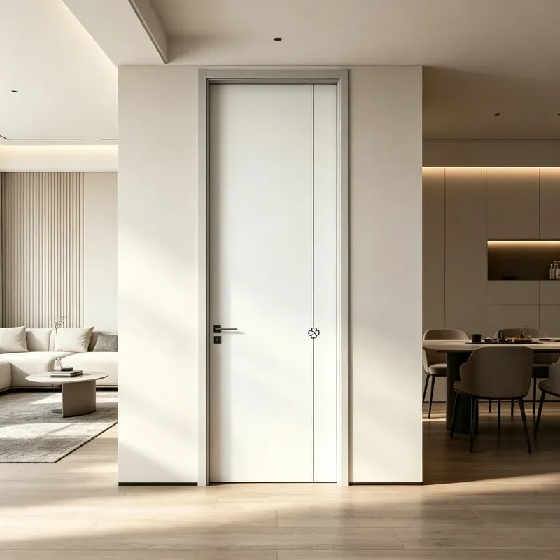 for Modern Simple Carbon Crystal Solid Wood Composite Door Bedroom Set Silent Lacquer Free Indoor Door Factory Direct Sales