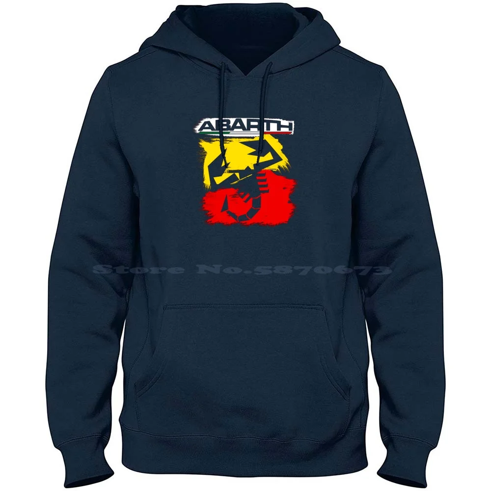 Abarth Escorp , Con Fondo Estilo Pintura 100% Cotton Hoodie Abarth Escorpion Rojas Negras Check Marks Deportivo Racing