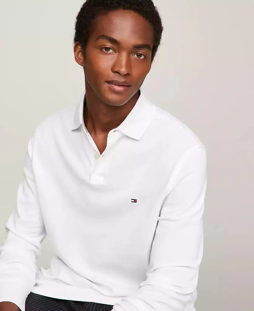 تومي هيلفيغر | قميص بولو رجالي بأكمام طويلة ومناسب عادي لعام 1985 #3