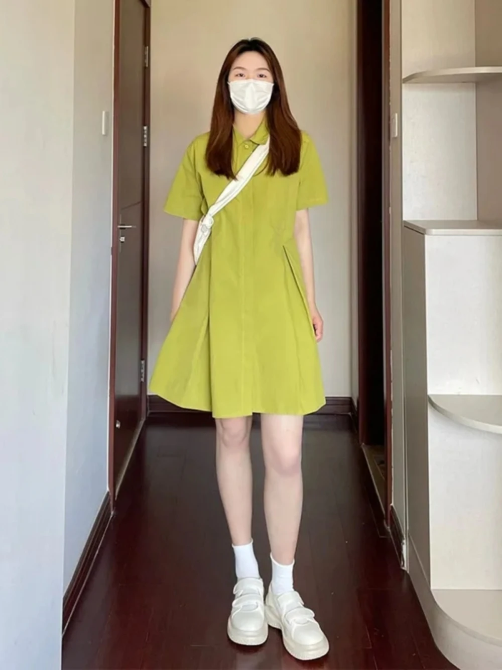 Übergröße Damen Kurzarm-Kleid – Korean Style A Line Shirt Dress Bewertung und Preis