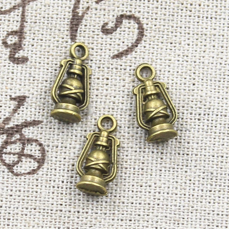 15pcs Charms Ancient Oil Lamp 16x8x6mm Antique Making Pendant fit,Vintage Tibetan Bronze Silver Color,DIY Handmade Jewelry