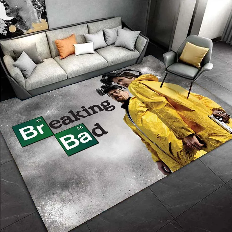 

Heisenberg Breaking Bad Crime TV Series Area Rugs for Living Room Bedroom Decoration Rug Children Play Room Mat Anti-slip Carpet