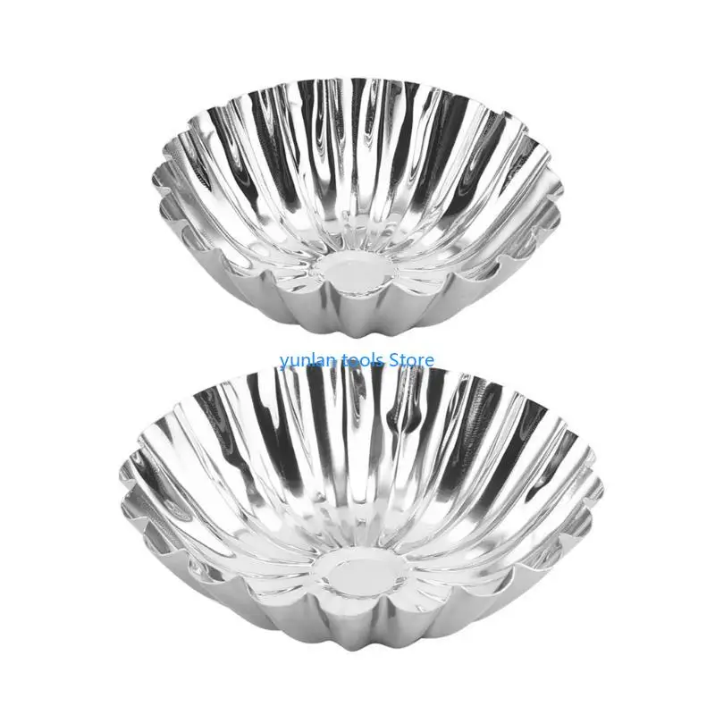 

50LB Stainless Steel Egg Tart Pan Mini Cupcake Molds Mould Non Baking Tin Kitchen Baking Tool for Home Kitchen