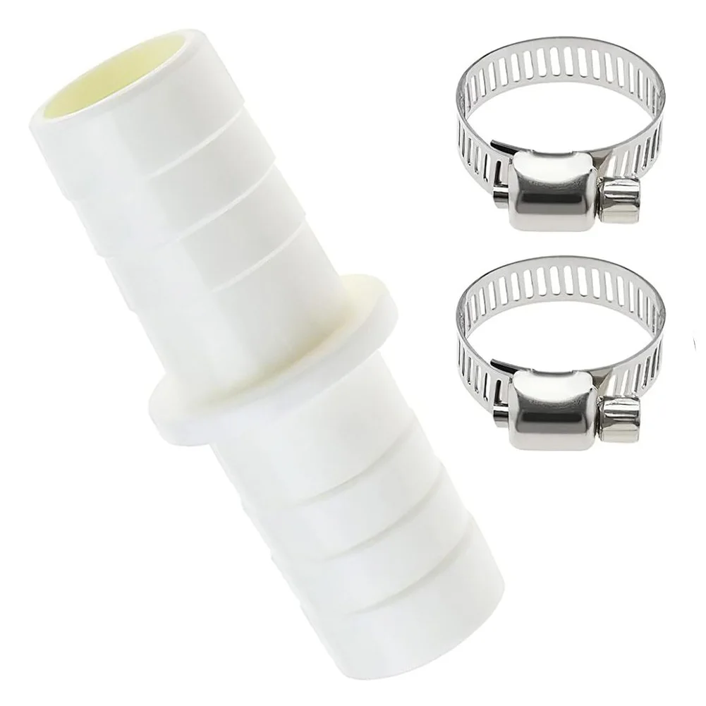 Metal Clamp Set Waste Pipe Connector 17mm Inner Diameter 21mm Outer Diameter 65mm Total Length Installation Drain Pipe Connector