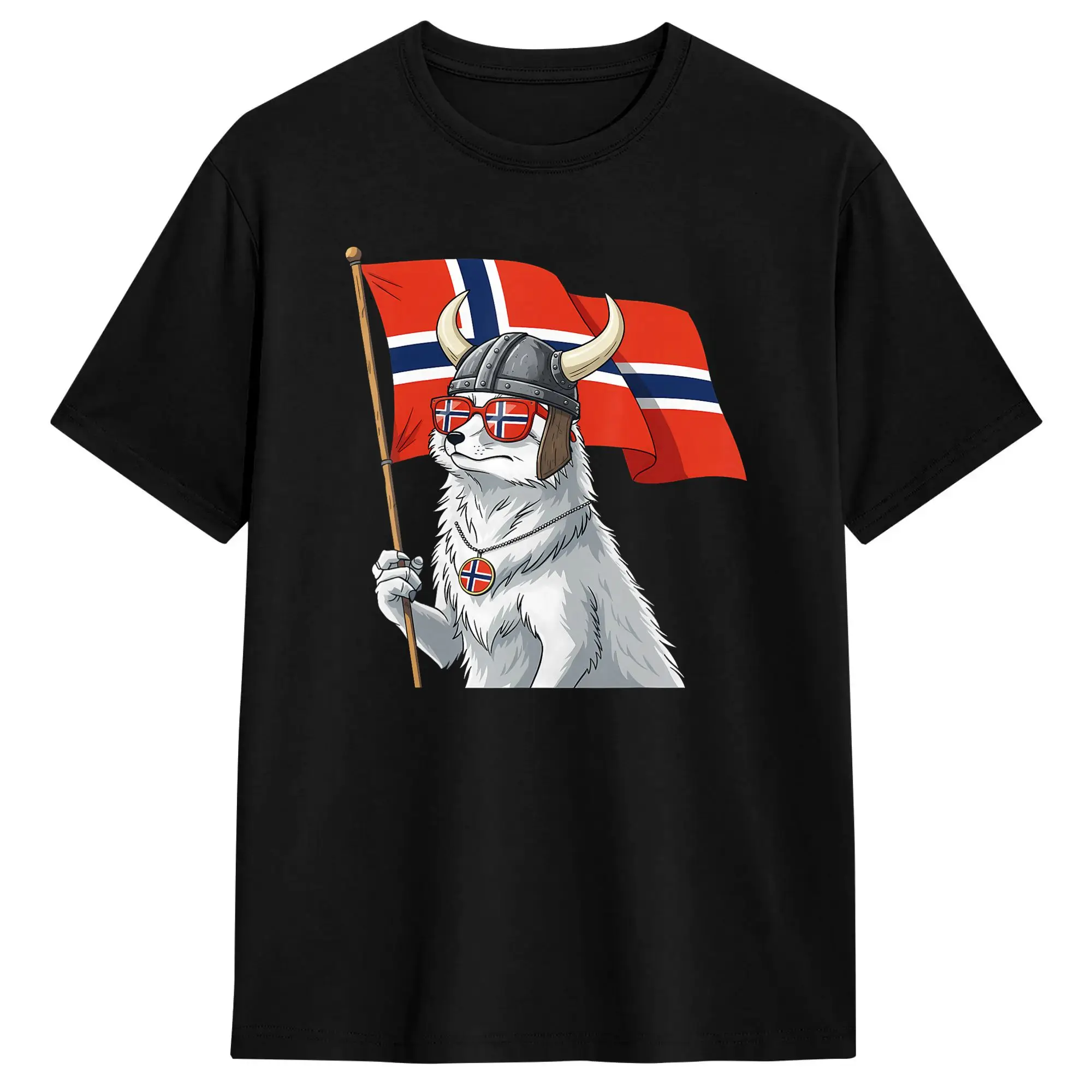Vintage T Shirt Summer Norway Flag Norge Norwegian Pride Hippie T-Shirts Cotton Tshirt for Man Y2K Plus Size Short Sleeve Tops