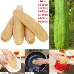 Natural Loofah Luffa Sponge Dish Towels Long Ecological Planting Body Shower Sponge Non-stick Good Absorbency Bath Kitchen