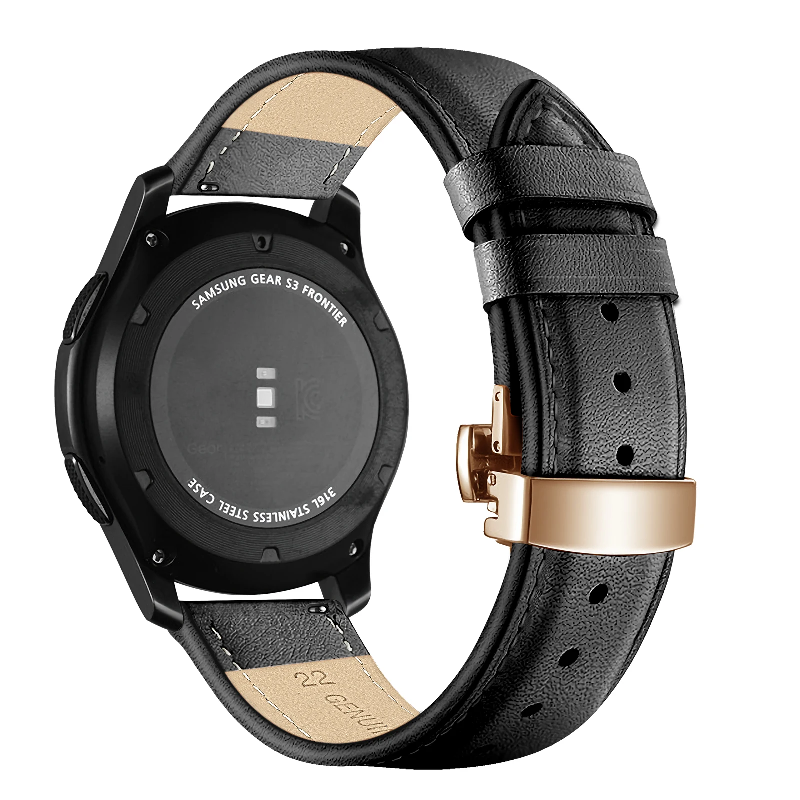 22Mm 20Mm Band Voor Samsung Galaxy Horloge 5/6/Pro/4 Actieve 2/3/42Mm/46Mm Armband Huawei Gt/2/3 Echt Lederen Band