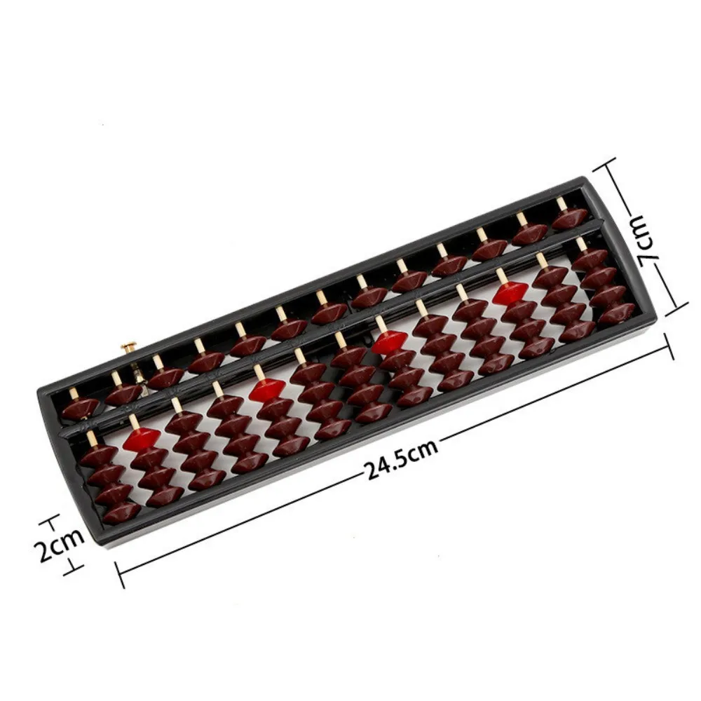 내구성 플라스틱 플라스틱 주판 13 자리 직사각형 계산 구슬 여러 가지 빛깔의 학습 장난감 구슬 지능 개발