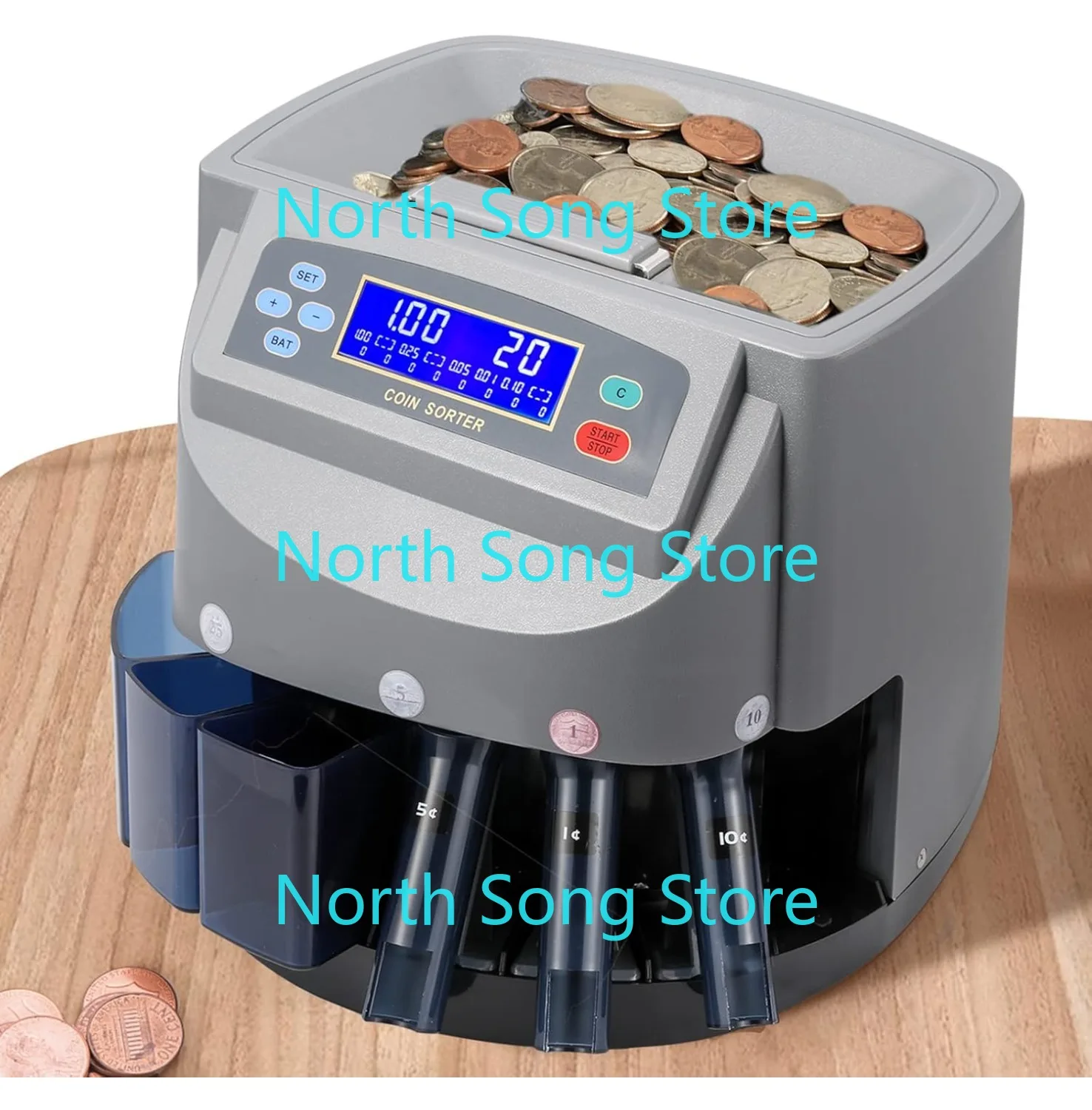 

Машинка для подсчета монет (США), автоматический сортировщик/упаковщик/намотчик монет для монет номиналом 1, 5, 10, 25 центов и 1 доллар, максимальная скорость подсчета 250 монет/мин.