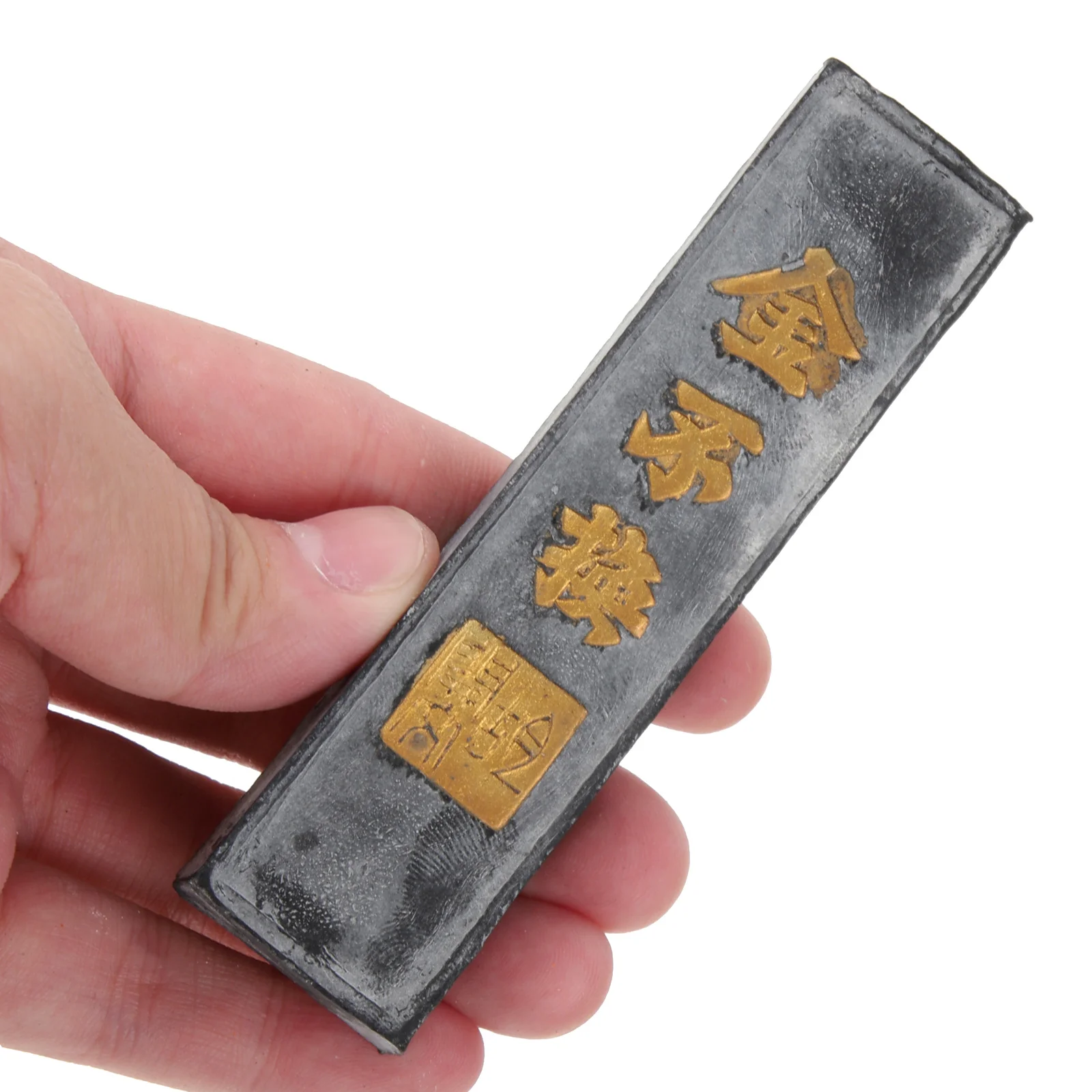 

Ink Calligraphy Chinese Inkstone Stick Painting Stone Block Accessories grinding Soot Strip Kanji Dish Rest Brush(Random Color)