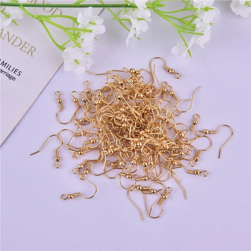 100/50pcs 22*18mm Stainless steel Acero inoxidable  Earring Clasps French Hooks Diy Earring Findings  Jewelry Making Accessories