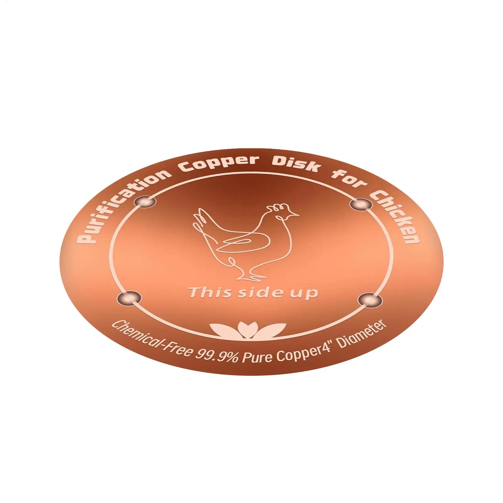 Copper Bird Bath Disc 4 Inches Water Cleaning Disc Copper Cleaning Disk for Outdoor Garden Patio Lawn Fountain Bowl Livestock - view 2