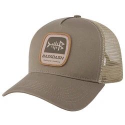 BASSDASH Trucker Hat Embroidered Patch Adjustable Baseball Cap Mesh Back Fishing Hat