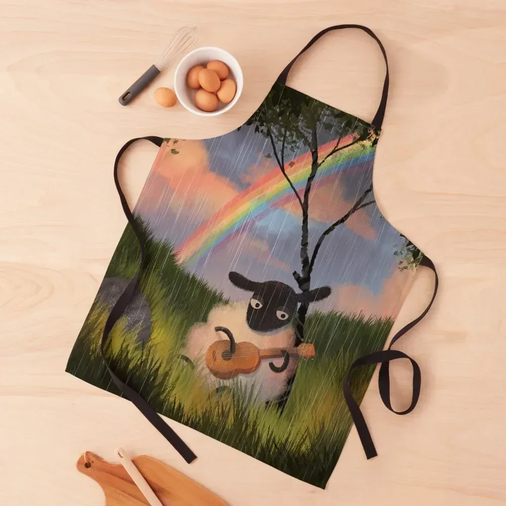 

Sheep Playing Guitar Apron Restaurant chefs For Men Teacher Apron