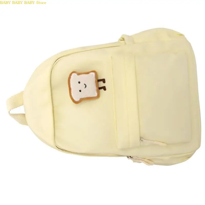 

Q81A Double Strap Shoulder Bag for Girl Student Large Capacity Back to School Backpack Versatile Travel Daypack Rucksack