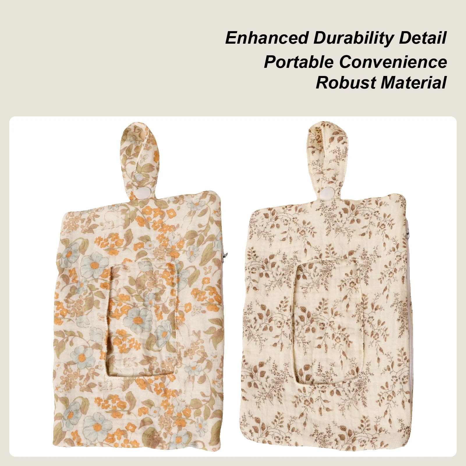 

Wipes Dispenser Hangable Stroller Diaper Bag Reusable Portable Wipe Bag For Stroller Pram Crib Home Travel Outdoor Walking