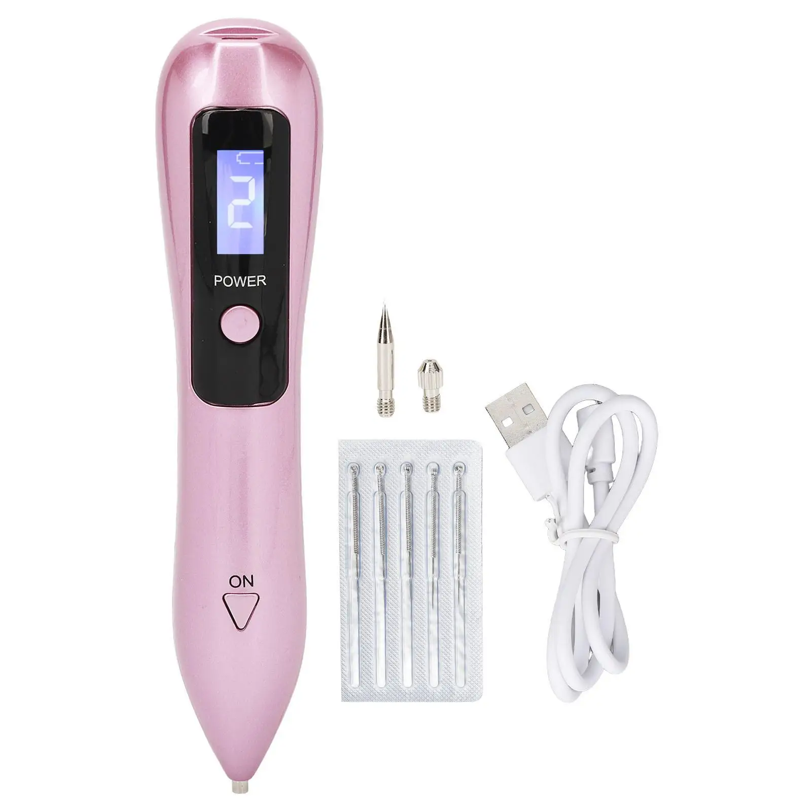 

Rechargeable Dark Spot Removal Pen - 9 Gears, Lightweight ABS, Freckle & Face Skin Remover in Rose Red for home Use