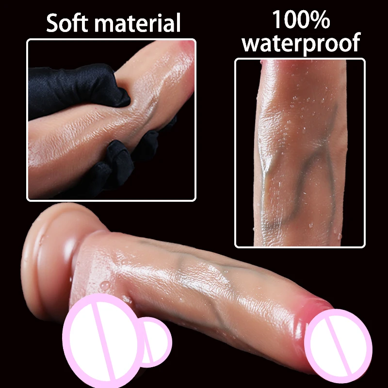 Realistic SexToy Super Soft Skin Dildo Penis Medical Silicone For Women Masturbator Makeup Dildo Strapon Suction Cup Dick Adults