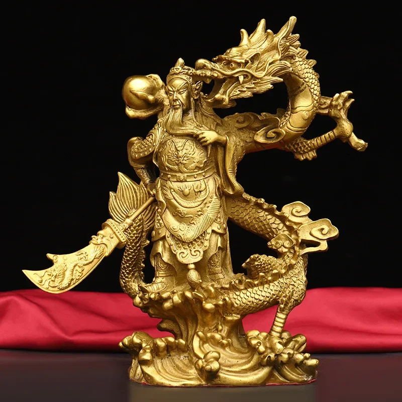 bronze statue of Guan Gong riding the dragon and the statue of Guan Gong subduing the dragon are large-scale ornaments and