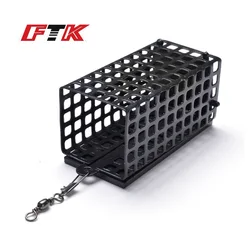 NGB 30g 40g 50g 60g 70g 80g 90g 100g Square Metal Feeder Bait Cage Container Bait Basket Holder Wire Carp Fishing Sinking