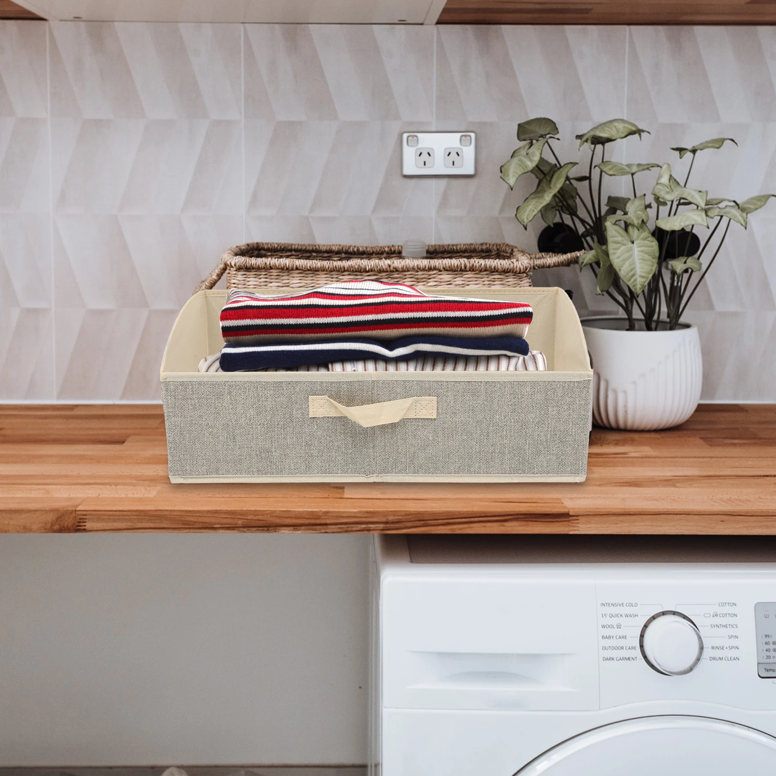 

Folding Storage Box Lightweight Clothes Organizer Sundries Holder Stylish Design for Closet Organization