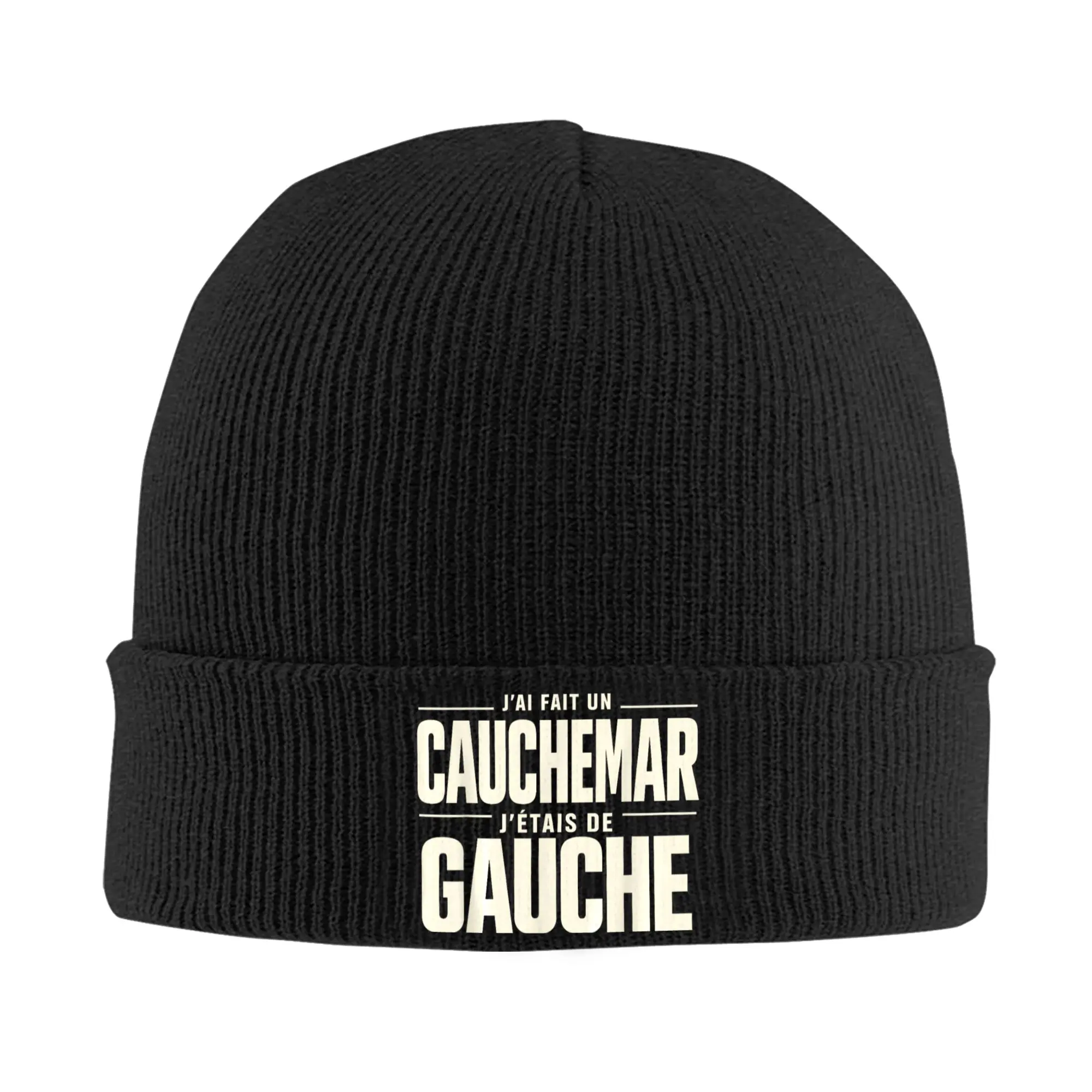 France I Have Made A Nightmare I Was Left Knitted Caps Women Men Skullies Beanies Autumn Winter Casual Hat Acrylic Humour Melon