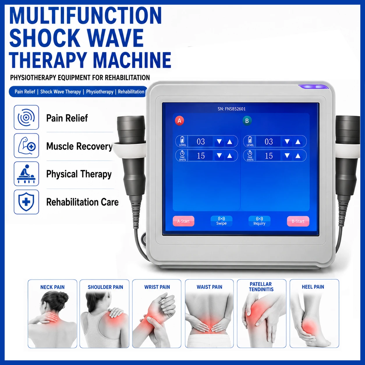Professional Fascial King Shock Wave Physiotherapy Dredging Meridian Instrument Pavilion of Regimen Strain Rehabilitation Device