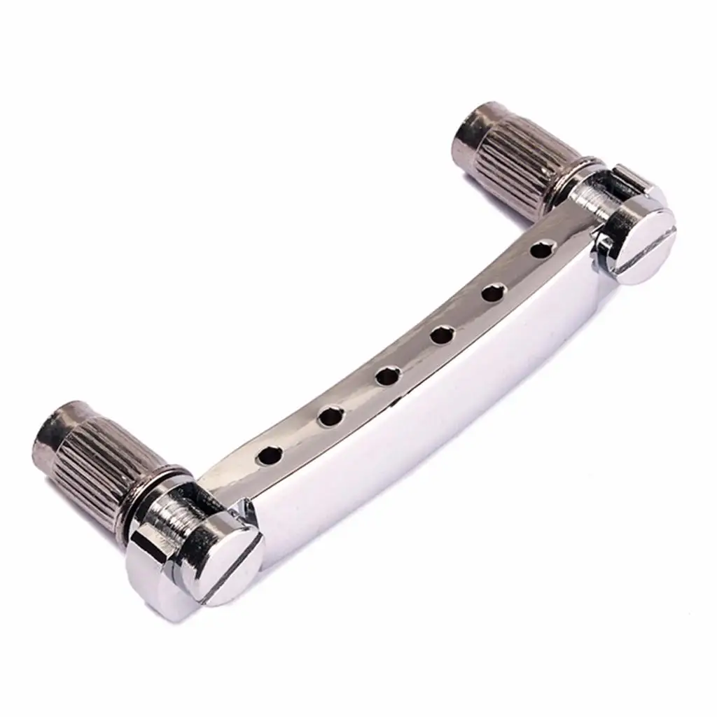 Roller Saddle Bridge Kit with Matching Studs for Electric Guitar Parts Replacement and Building