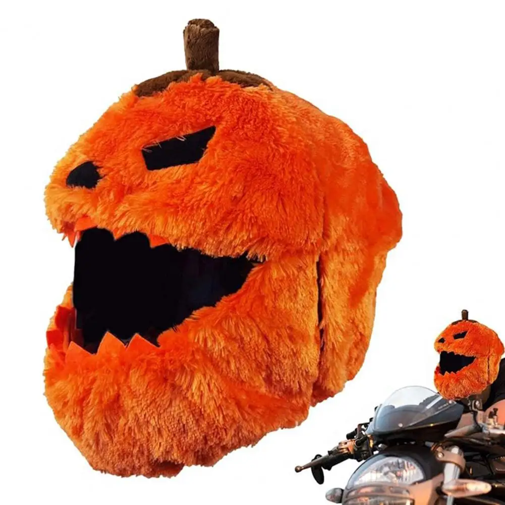 

Pumpkin Helmet Headgear Cover Cartoon Plush Helmet Cover Motorcycle Full Face Protective Case Helmet Protector Guard
