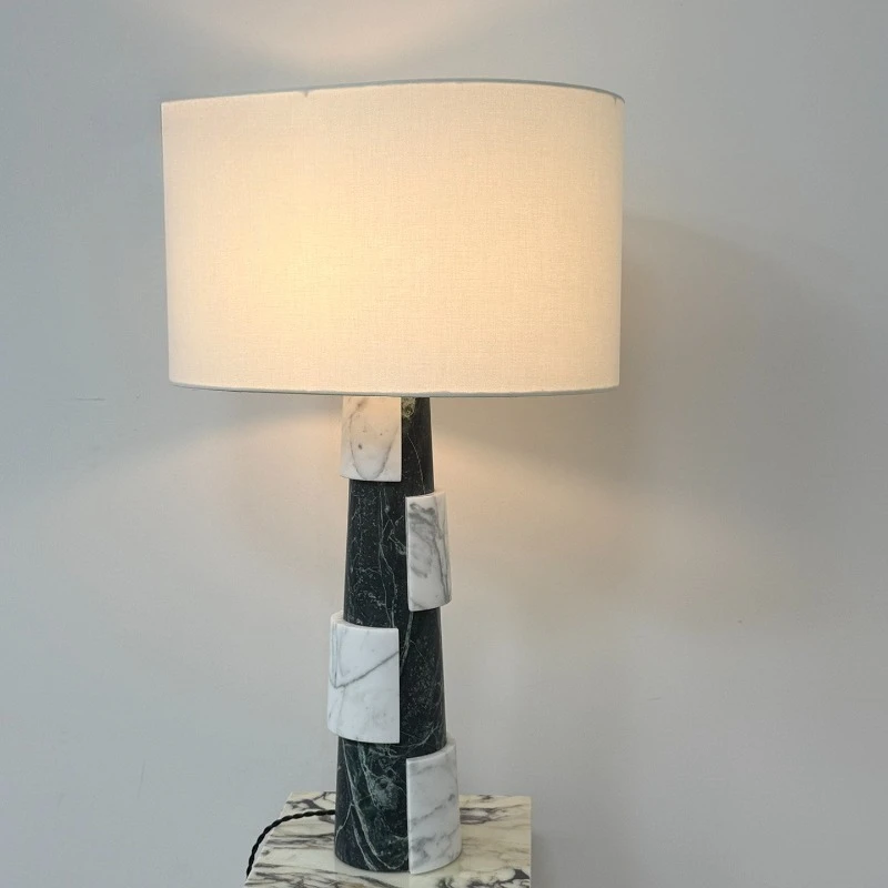 

Nordic Minimalist Natural Marble Wall Lamp Designer Square Sconce for Home Hotel Living Room Study Bedroom Bedside Lighting