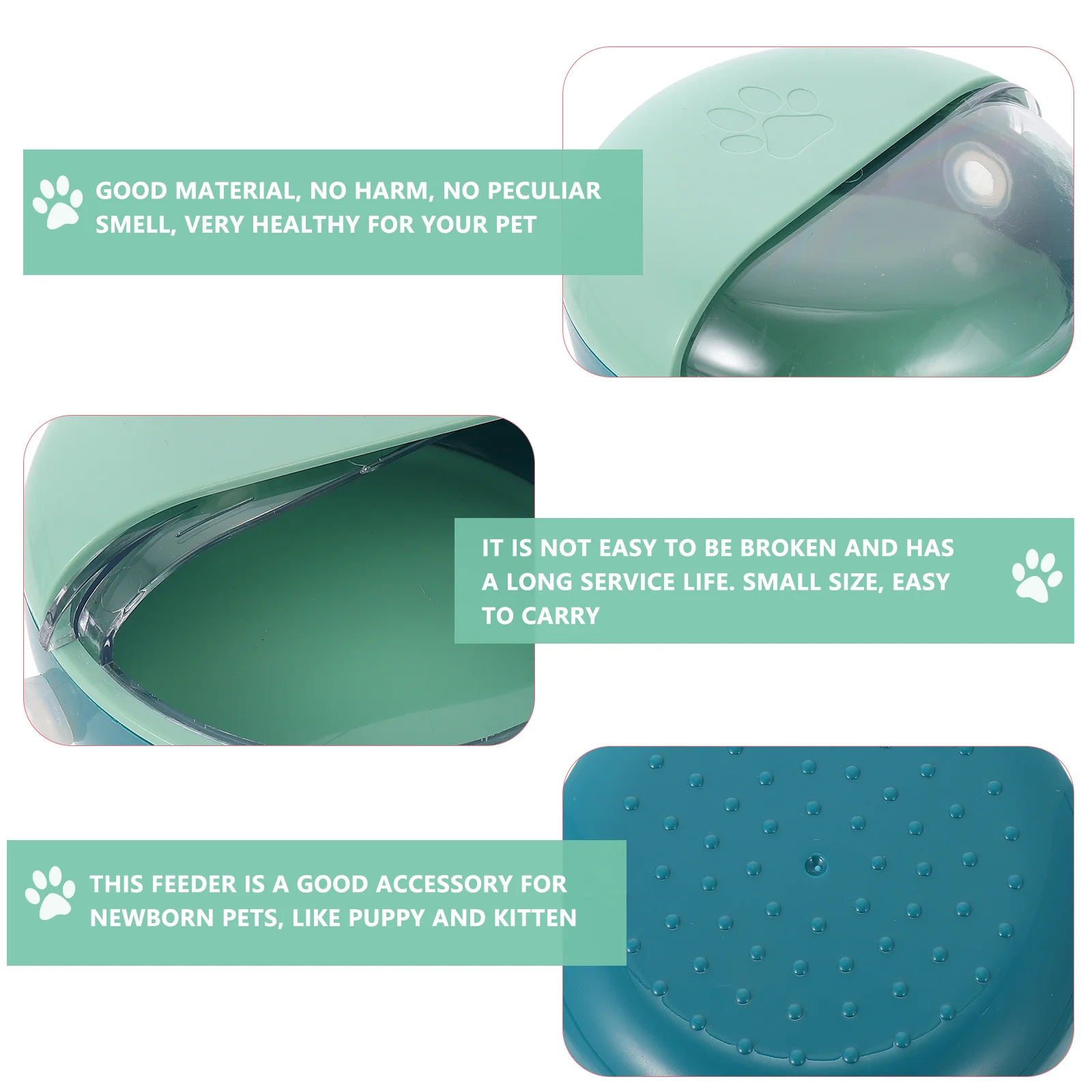 

Pet Milk Bowl Small Size Puppy Kitten Nipples Feeder Baby Feeding Tool Long Life Puppy Kitten Feeder Portable Milk Bowl