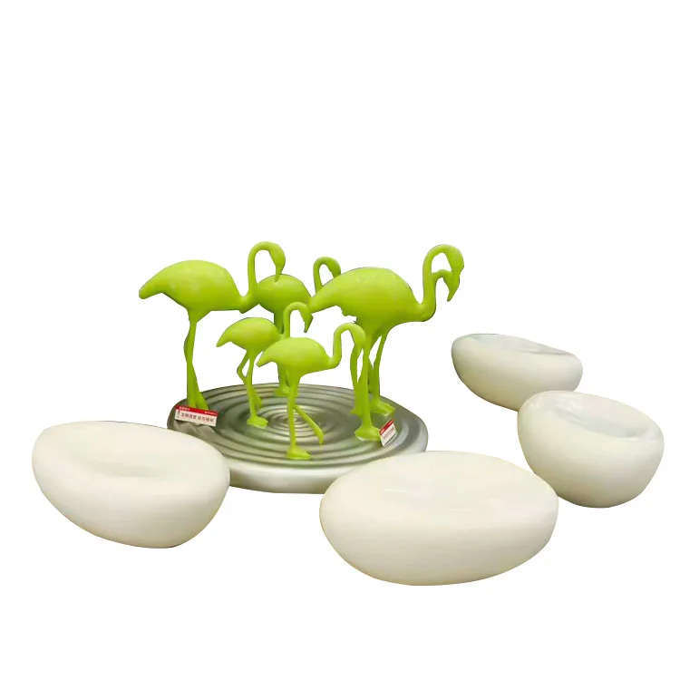 

Cobble stool animal bird sculpture outdoor mall hotel rest