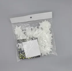 100pcs Night Light White 3D Stars Glow In The Dark Luminous Fluorescent Plastic Wall White Stickers Living Home Kids Room