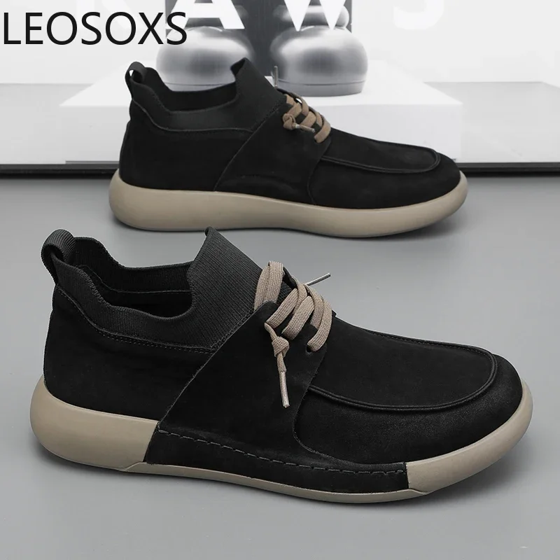 Men's Casual Sneakers Sneaker for Men Personality Man Sports Shoes Hard-wearing Lightweight Cool LEOSOXS New Style Male Shoe Hot