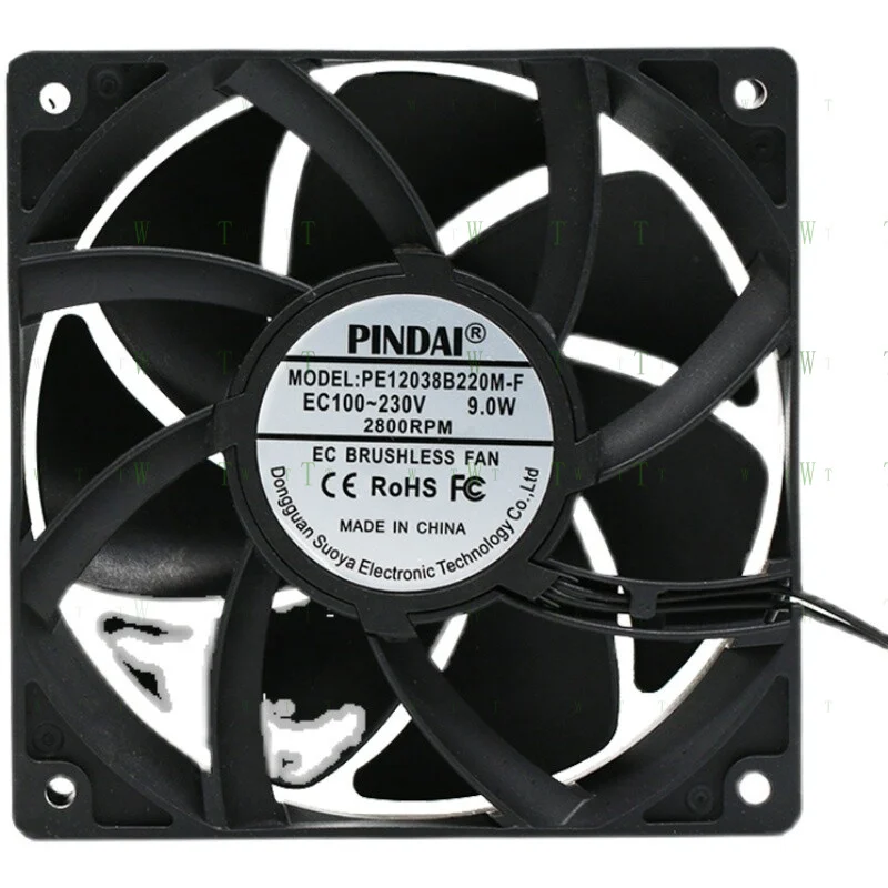

H 1 шт. ДЛЯ PINDAI PE12038B220M-F AC100-230V 12 см IP68 водонепроницаемый осевой вентилятор охлаждения