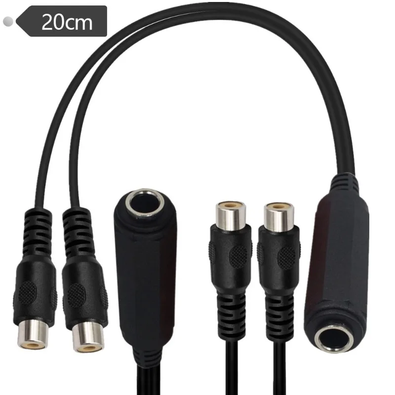 

6.5 Female To Double Lotus Head Cable Female 6.35MM Female 6.5mm To Double Lotus Audio Cable