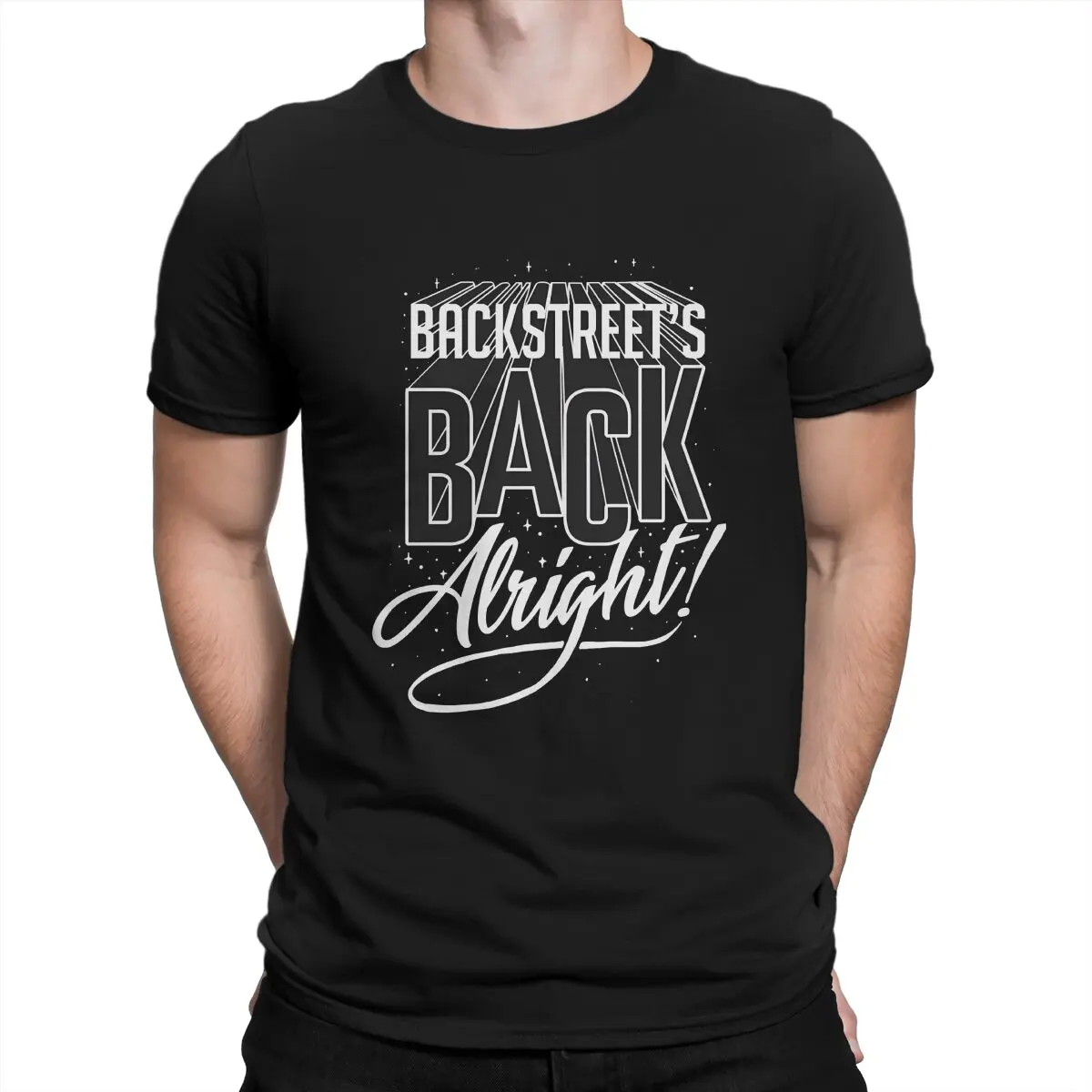 Back Alright Cosmic T Shirt Men's  100% Cotton Casual T-Shirt Crewneck Backstreet Boys Tees Short Sleeve Tops 4XL 5XL 6XL