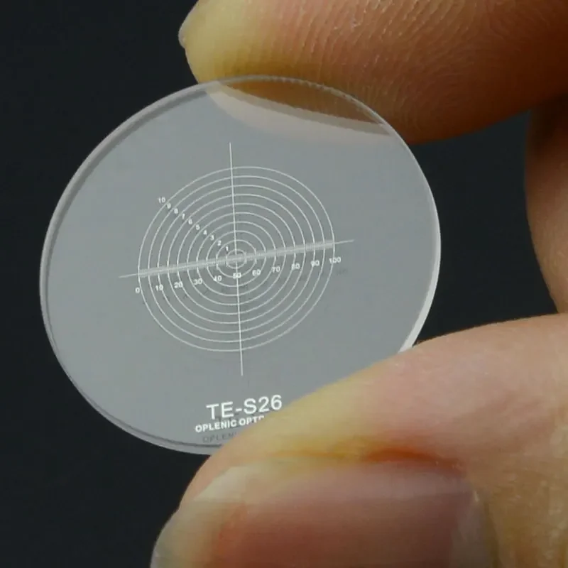 DIV 0.1mm Microscope Scale Reticle Concentric Circle Micrometer Diameter 20.4mm Micrometer Tools