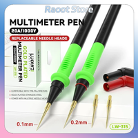 LUOWEI LW-315 Multimeter Probe 20A 1000V Universal Multimeter Test Leads Soft Silicone Cable Wire Digital Multi Meter Needle Tip
