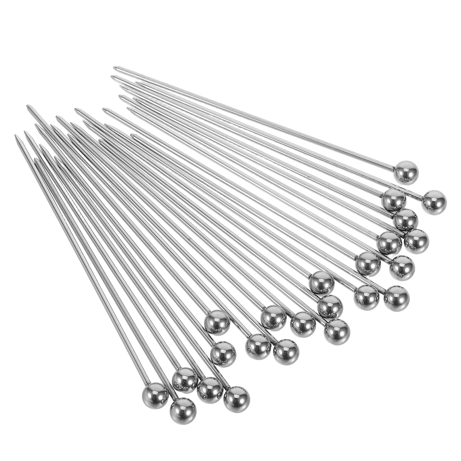 

24 Pcs Stainless Steel Cocktail Sign Toothpicks for Drinks Appetizer Skewers 304 Metal