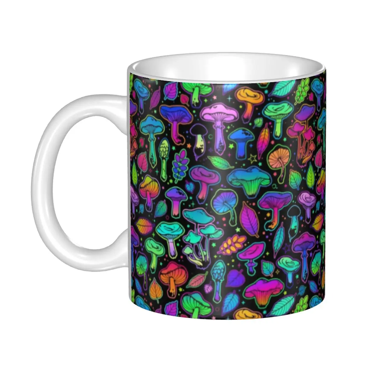 

Magic Rainbow Mushroom Coffee Mugs DIY Customized Mysterious Boho Ceramic Milk Tea Mug Cup