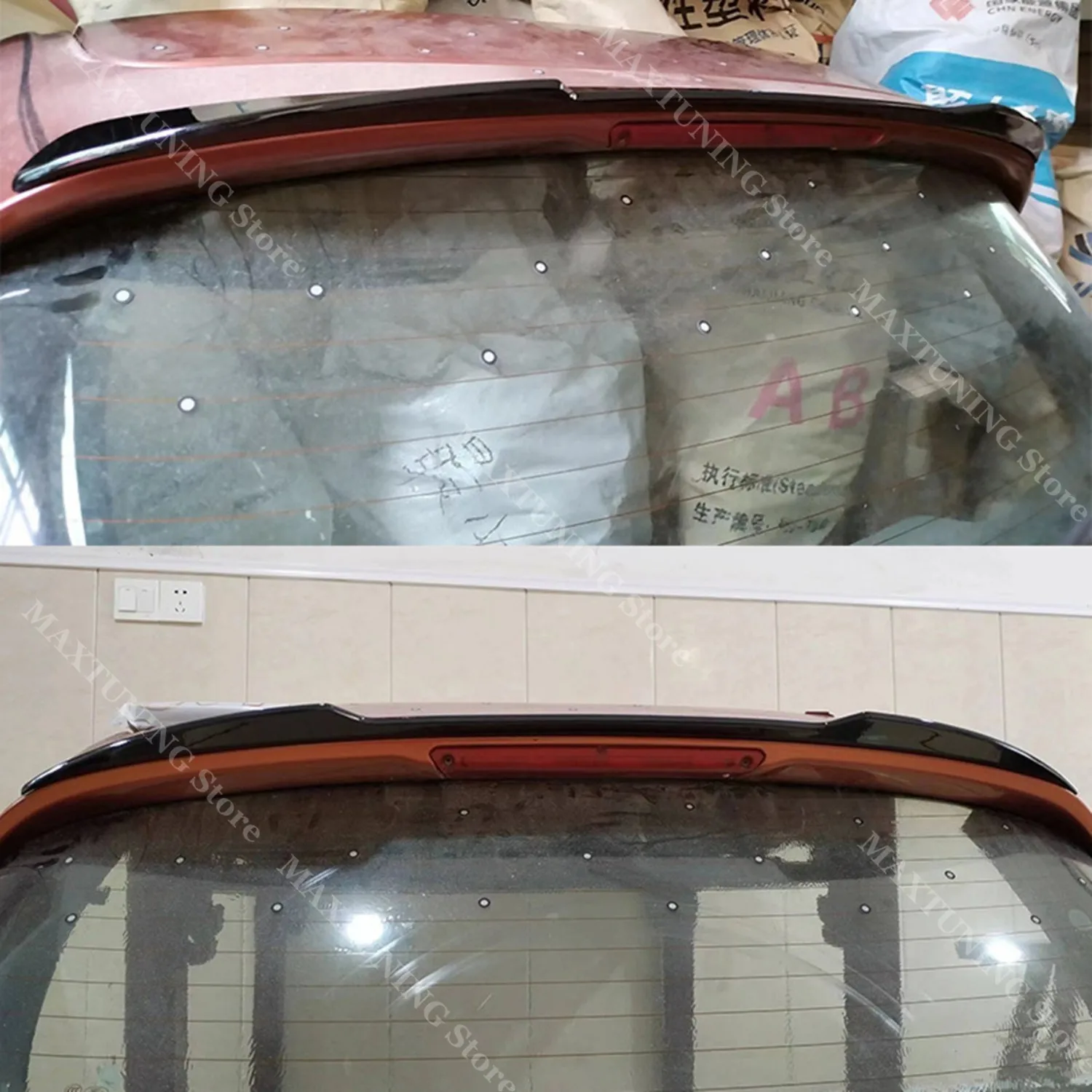 Maxton Style Roof Cap Rear Spoiler for Ford Fiesta B299 MK6 MK7 ST ST-Line EcoBoost TDCi TI VCT 2008-2017 Tail Wing Body Kit view 4