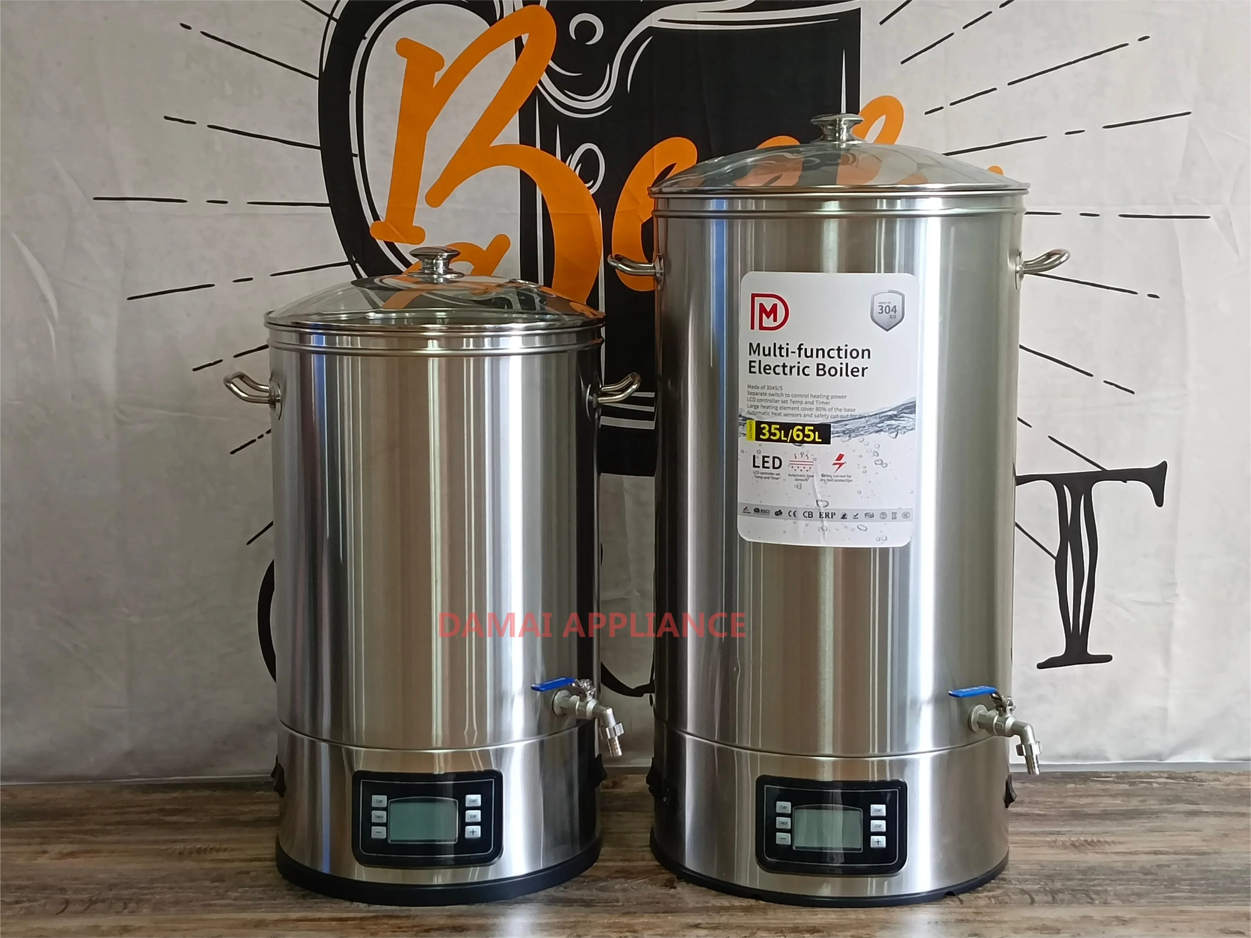 Commercial Electric Kettle Kitchen Appliances 35/65L Coffee Milk Water tank Homebrew Brewery