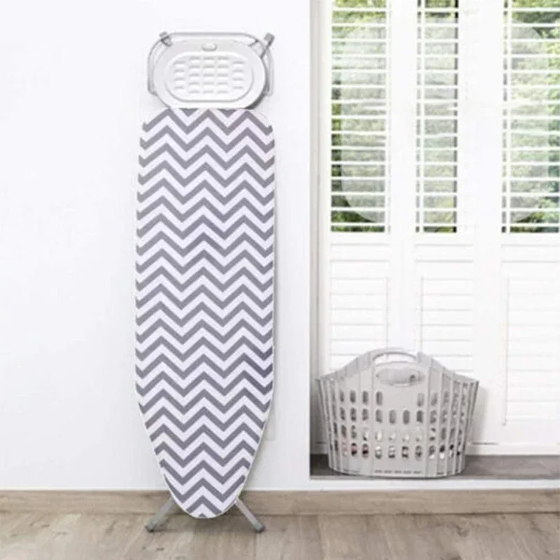 Simple Ironing Board Cover Cotton Padded Ironing Board Replacement Cloth Cover Blue Stripe Dust Cover Washable 150x50cm