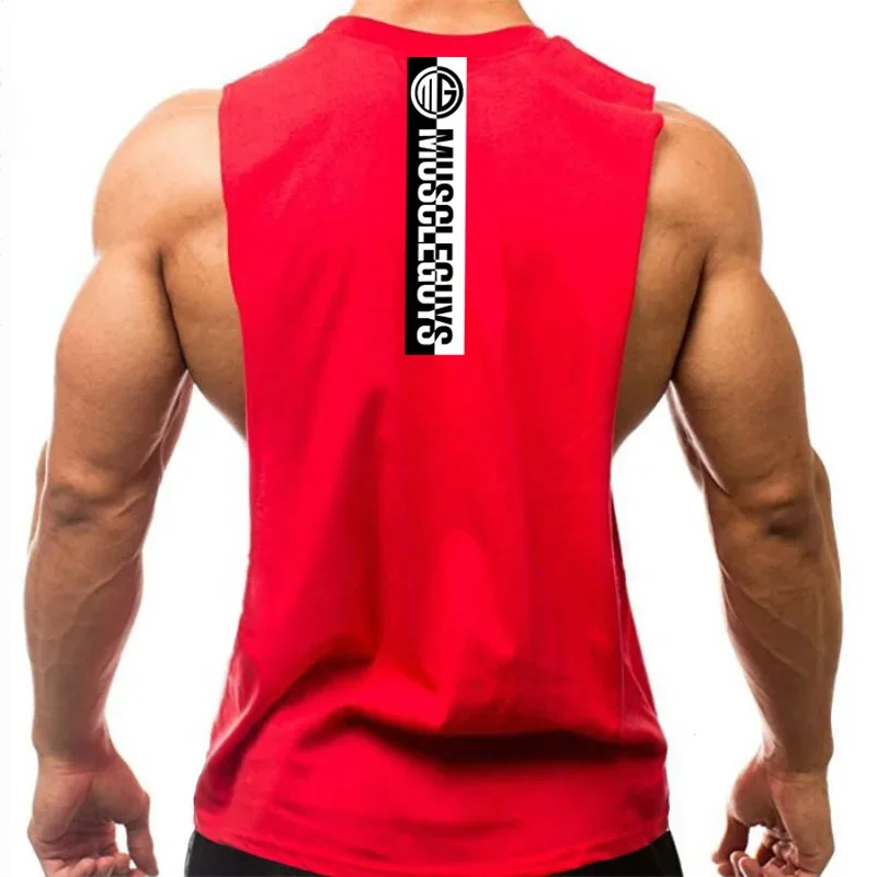 New Mens Brand Sleeveless Shirts Workout Fashion Vest Gym Clothing Cool Tank Top Training Fitness Sporting Singlets