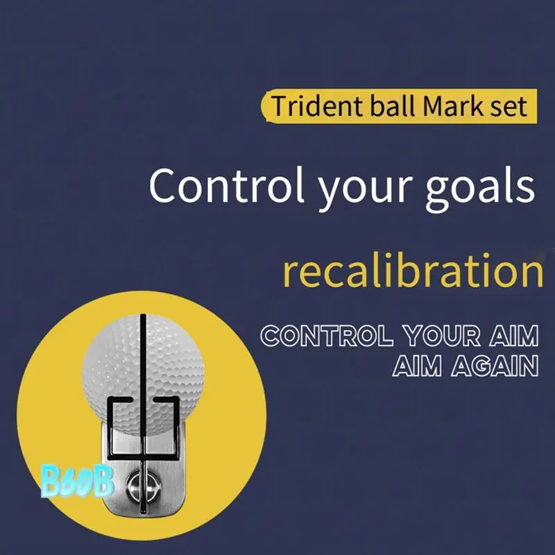 

Golf Ball Mark Magnetic Swing Train Putting Practice Golf Hat Clip Mark Set Trident Scriber Golf Training Aids Spare Parts-B60B