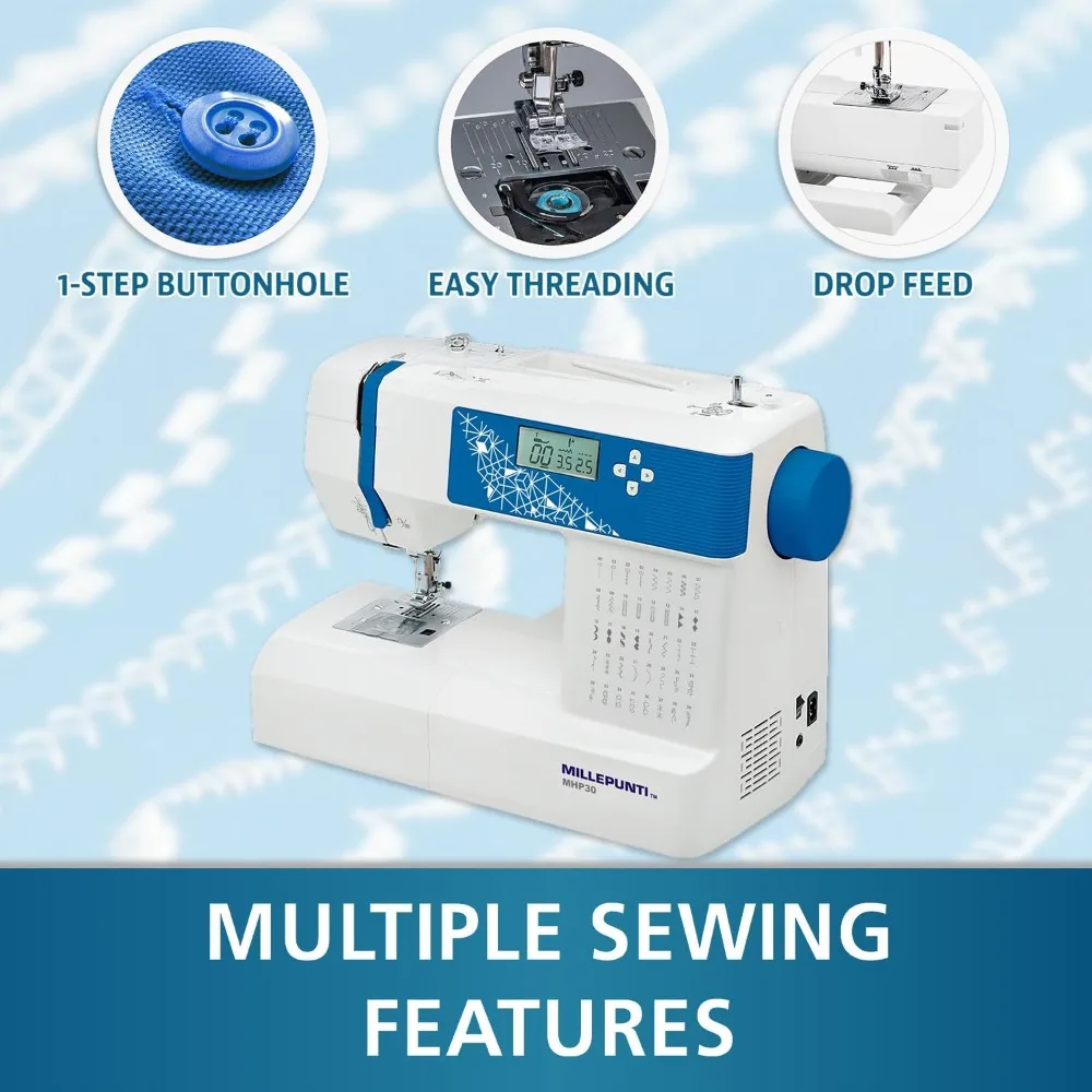 MHP30 Computerized Sewing and Quilting Machine with LCD Display, 40 Built-in Stitches, 4 Included Feet & Accessory