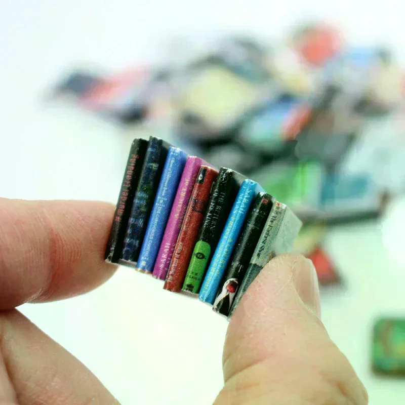 10 pçs casa de bonecas em miniatura revistas livros romances modelo para casa de bonecas cena decoração acessórios crianças brinquedos