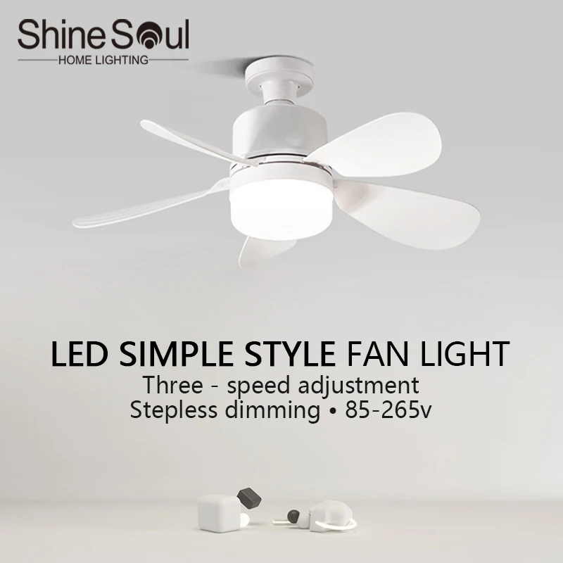 

Smart 2-in-1 Ceiling Fan with Remote Control Dimming Lighting E27 Silent Fan Bedroom Living Room Kitchen Household Electric Fans