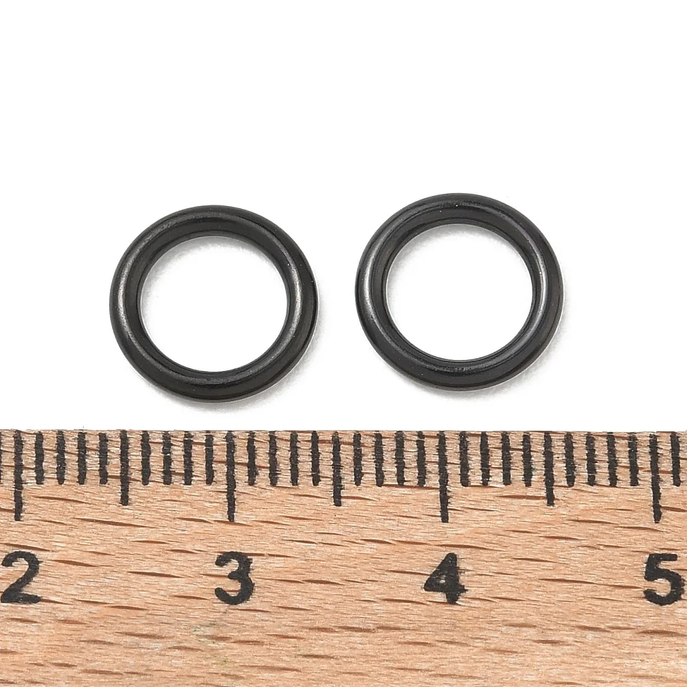PandaHall 100 Stück IP-beschichtete 304 Edelstahl Vollständig Geschlossene Biegeringe, Verschiedene Größen 4-12mm für DIY Halsketten-Schmuckherstellung – Detail 2